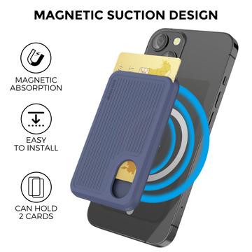 AhaStyle PT133-B Magnetisk silikone-telefonkortholder - blå