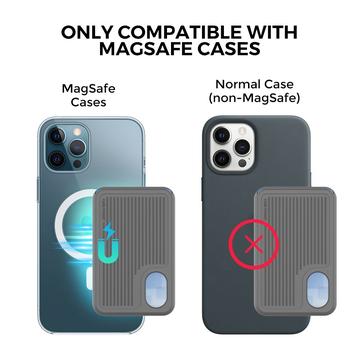 AhaStyle PT133-B Magnetisk telefonkortholder i silikone - grå