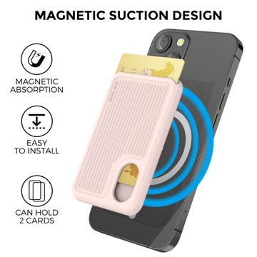 AhaStyle PT133-B Magnetisk telefonkortholder i silikone - pink