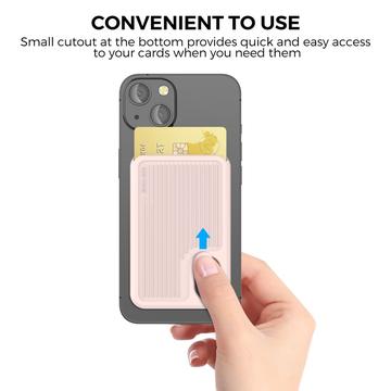 AhaStyle PT133-B Magnetisk telefonkortholder i silikone - pink