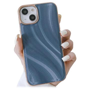 Abstract Series iPhone 14 Plus Dækket TPU Cover - Blå