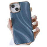 Abstract Series iPhone 14 Plus Dækket TPU Cover - Blå