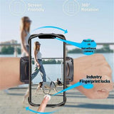 Justerbart armbånd til mobiltelefon til løb og cykling - 6"-6.7" - Sort