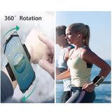 Justerbart armbånd til mobiltelefon til løb og cykling - 6"-6.7" - Sort