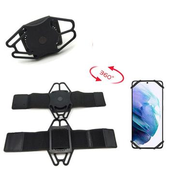 Justerbart armbånd til mobiltelefon til løb og cykling - 6"-6.7" - Sort