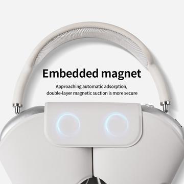 AirPods Max-etui med dvaletilstand - cover til hovedtelefoner i PU-læder - rød