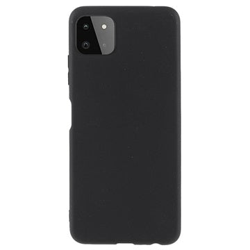 Anti-Fingeraftryk Mat Samsung Galaxy A22 5G, Galaxy F42 5G TPU Cover - Sort