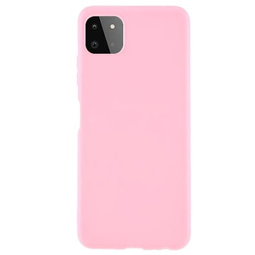 Anti-Fingeraftryk Mat Samsung Galaxy A22 5G, Galaxy F42 5G TPU Cover - Pink