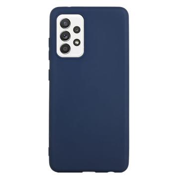 Anti-Fingeraftryk Mat Samsung Galaxy A52 5G TPU Cover - Mørkeblå