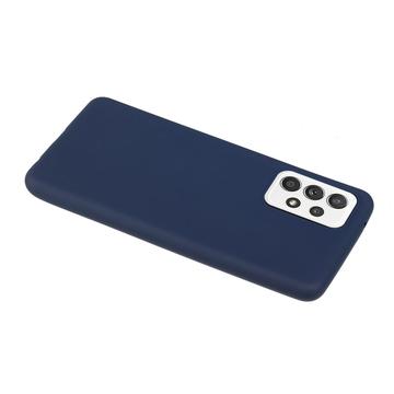 Anti-Fingeraftryk Mat Samsung Galaxy A52 5G TPU Cover - Mørkeblå