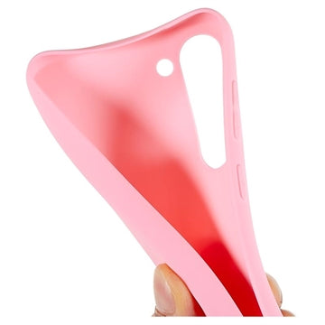 Samsung Galaxy S23 5G Anti-Fingeraftryk Mat TPU Cover - Pink