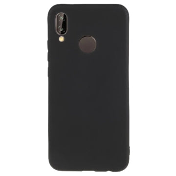 Anti-Fingeraftryk Mat Huawei P20 Lite TPU Cover - Sort