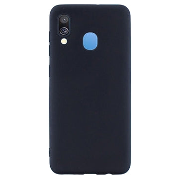 Anti-Fingeraftryk Mat Samsung Galaxy A40 TPU Cover - Sort