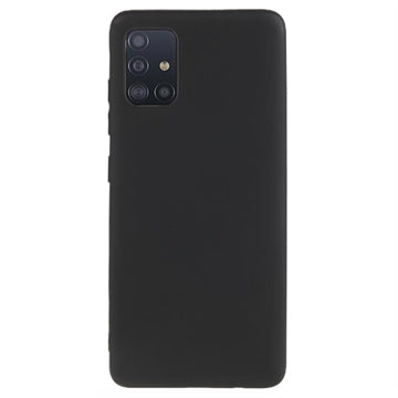 Anti-Fingeraftryk Mat Samsung Galaxy A51 TPU Cover - Sort