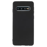 Anti-Fingeraftryk Mat Samsung Galaxy S10 TPU Cover - Sort