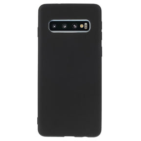 Anti-Fingeraftryk Mat Samsung Galaxy S10 TPU Cover - Sort