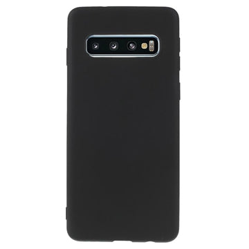 Anti-Fingeraftryk Mat Samsung Galaxy S10 TPU Cover - Sort