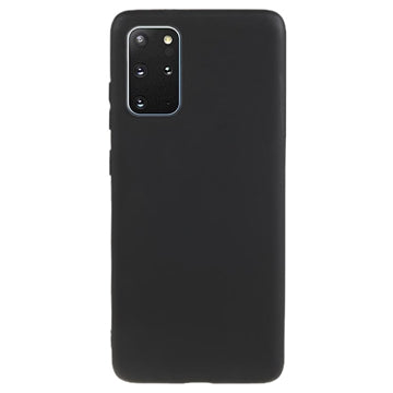 Anti-Fingeraftryk Mat Samsung Galaxy S20+ TPU Cover - Sort