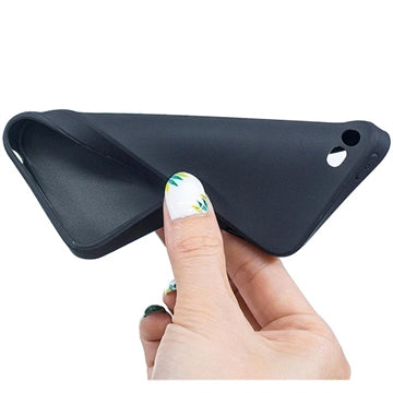 Anti-Fingeraftryk Mat iPhone 7/8/SE (2020)/SE (2022) TPU Cover - Sort
