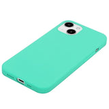 iPhone 15 Plus Anti-Fingeraftryk Mat TPU Cover - Cyan