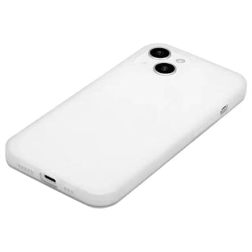 iPhone 15 Plus Anti-Fingeraftryk Mat TPU Cover - Hvid