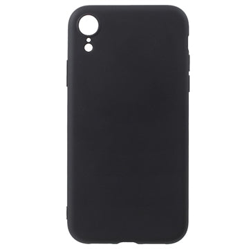 Anti-Fingeraftryk Mat iPhone XR TPU Cover - Sort