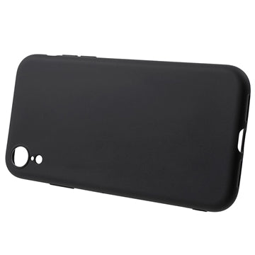 Anti-Fingeraftryk Mat iPhone XR TPU Cover - Sort