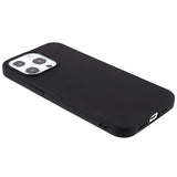 Anti-Fingeraftryk Mat iPhone 12/12 Pro TPU Cover - Sort