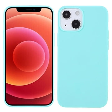 Anti-Fingeraftryk Mat iPhone 13 Mini TPU Cover - Babyblå