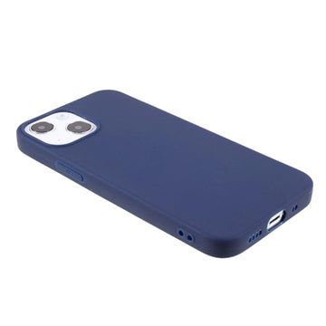 Anti-Fingeraftryk Mat iPhone 13 Mini TPU Cover - Mørkeblå