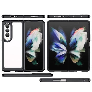Anti-Shock Samsung Galaxy Z Fold4 Hybrid Cover - Sort / Klar