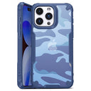 iPhone 15 Pro Anti-Shock Hybrid Cover - Camouflage - Blå