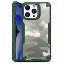 iPhone 15 Pro Max Anti-Shock Hybrid Cover - Camouflage - Grøn