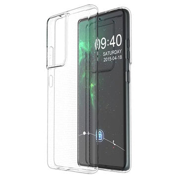 Skridsikkert Samsung Galaxy S21 Ultra 5G TPU Cover - Gennemsigtig