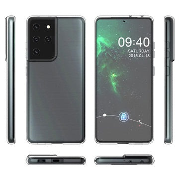 Skridsikkert Samsung Galaxy S21 Ultra 5G TPU Cover - Gennemsigtig