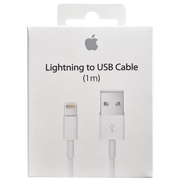 Original Apple Lightning Kabel MXLY2ZM/A - iPhone, iPad, iPod - Hvid - 1m