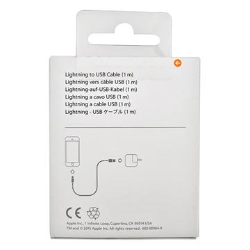 Original Apple Lightning Kabel MXLY2ZM/A - iPhone, iPad, iPod - Hvid - 1m
