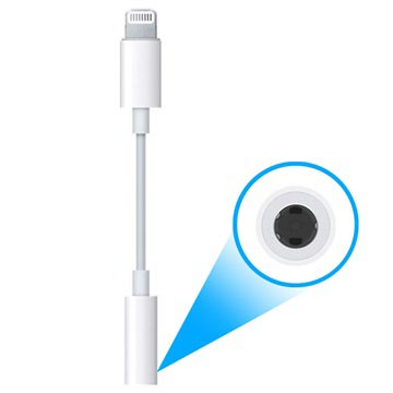 Apple MMX62ZM/A Lightning / 3.5mm Adapter til Hovedtelefoner