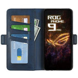 Asus ROG Phone 9 Pro pungetui med magnetisk lukning - kalvetekstur - blå