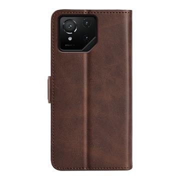 Asus ROG Phone 9 Pro pungetui med magnetisk lukning - kalvetekstur - brun