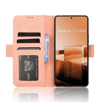 Asus Zenfone 11 Ultra Pung Cover med Kortholder - Pink