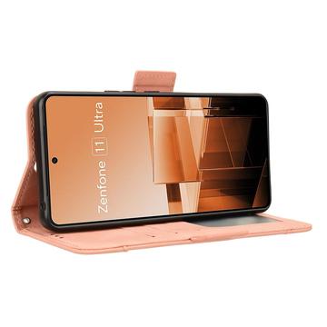 Asus Zenfone 11 Ultra Pung Cover med Kortholder - Pink