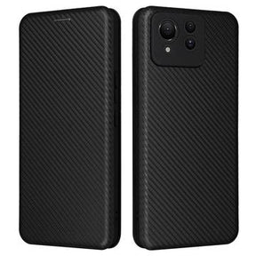Asus Zenfone 11 Ultra Flip Cover - Karbonfiber - Sort