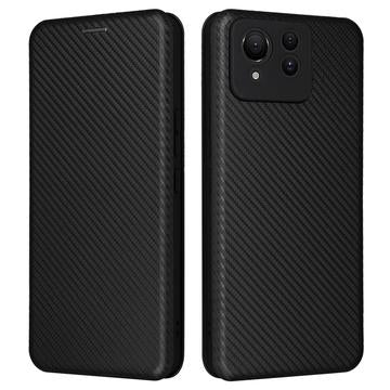 Asus Zenfone 11 Ultra Flip Cover - Karbonfiber - Sort