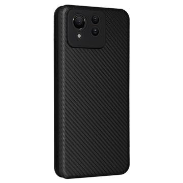 Asus Zenfone 11 Ultra Flip Cover - Karbonfiber - Sort