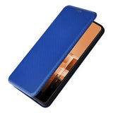 Asus Zenfone 11 Ultra Flip Cover - Karbonfiber - Blå