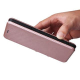 Asus Zenfone 11 Ultra Flip Cover - Karbonfiber - Rødguld