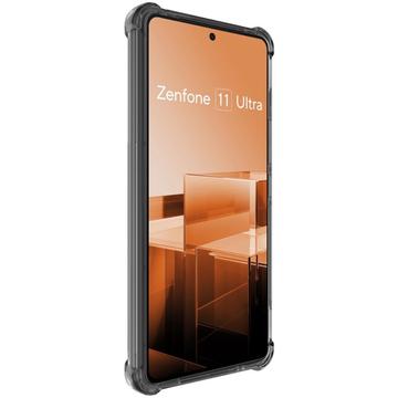 Asus Zenfone 11 Ultra Imak Faldsikkert TPU Cover - Gennemsigtig Sort