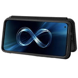 Asus Zenfone 8 Flip Cover - Karbonfiber - Sort
