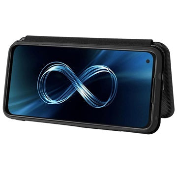 Asus Zenfone 8 Flip Cover - Karbonfiber - Sort
